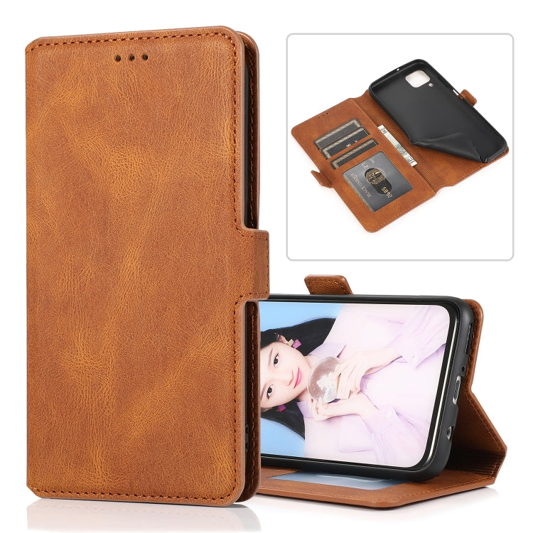 For Huawei P40 Pro Retro Magnetic Closing Clasp Horizontal Flip Leather Case with Holder & Card Slots & Photo Frame & Wallet