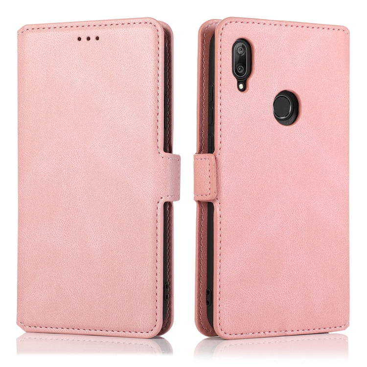 For Huawei Y6 (2019) Retro Magnetic Closing Clasp Horizontal Flip Leather Case with Holder & Card Slots & Photo Frame & Wallet