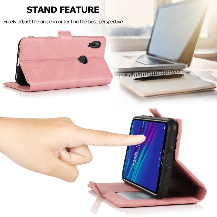 For Huawei Y6 (2019) Retro Magnetic Closing Clasp Horizontal Flip Leather Case with Holder & Card Slots & Photo Frame & Wallet