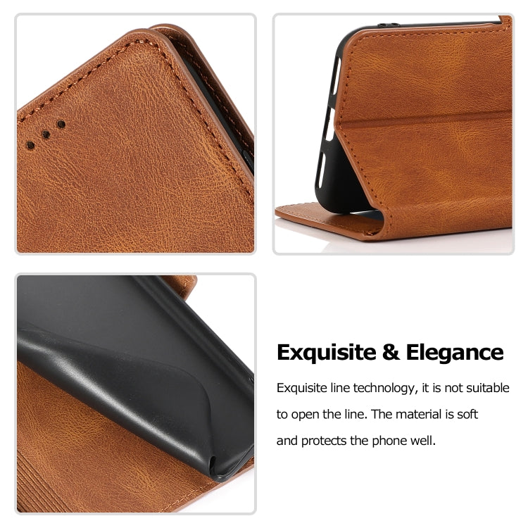 For Huawei Y6 (2019) Retro Magnetic Closing Clasp Horizontal Flip Leather Case with Holder & Card Slots & Photo Frame & Wallet