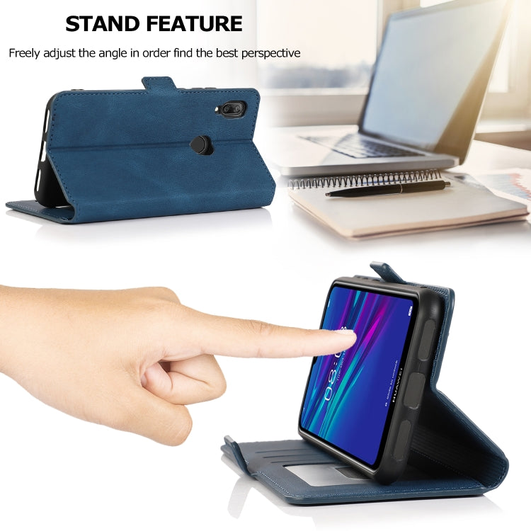 For Huawei Y6 (2019) Retro Magnetic Closing Clasp Horizontal Flip Leather Case with Holder & Card Slots & Photo Frame & Wallet