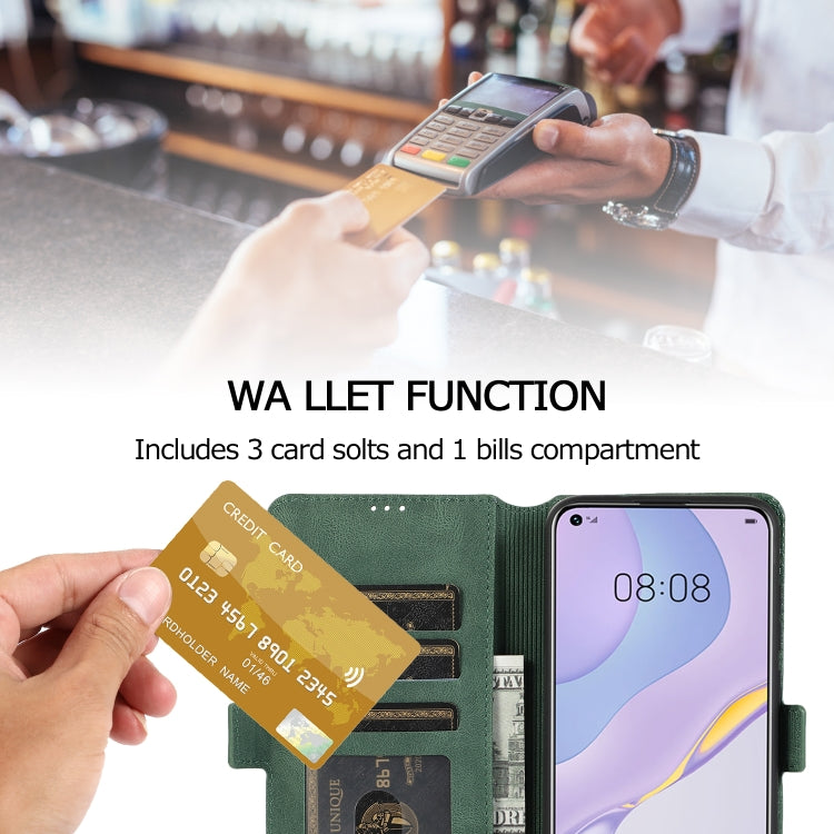 For Huawei nova 7 5G Retro Magnetic Closing Clasp Horizontal Flip Leather Case with Holder & Card Slots & Photo Frame & Wallet