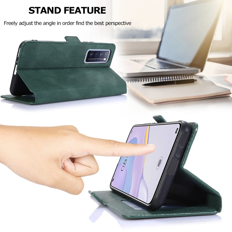 For Huawei nova 7 5G Retro Magnetic Closing Clasp Horizontal Flip Leather Case with Holder & Card Slots & Photo Frame & Wallet