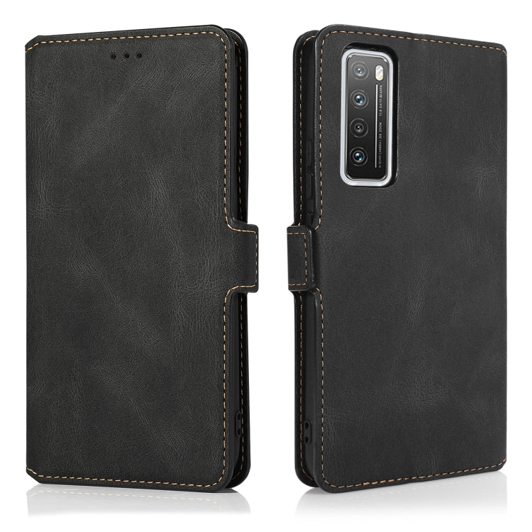 For Huawei nova 7 5G Retro Magnetic Closing Clasp Horizontal Flip Leather Case with Holder & Card Slots & Photo Frame & Wallet