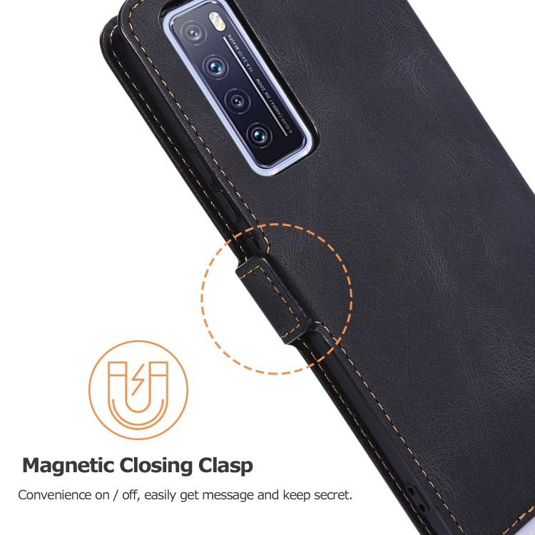 For Huawei nova 7 5G Retro Magnetic Closing Clasp Horizontal Flip Leather Case with Holder & Card Slots & Photo Frame & Wallet