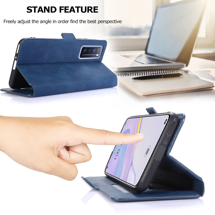 For Huawei nova 7 5G Retro Magnetic Closing Clasp Horizontal Flip Leather Case with Holder & Card Slots & Photo Frame & Wallet