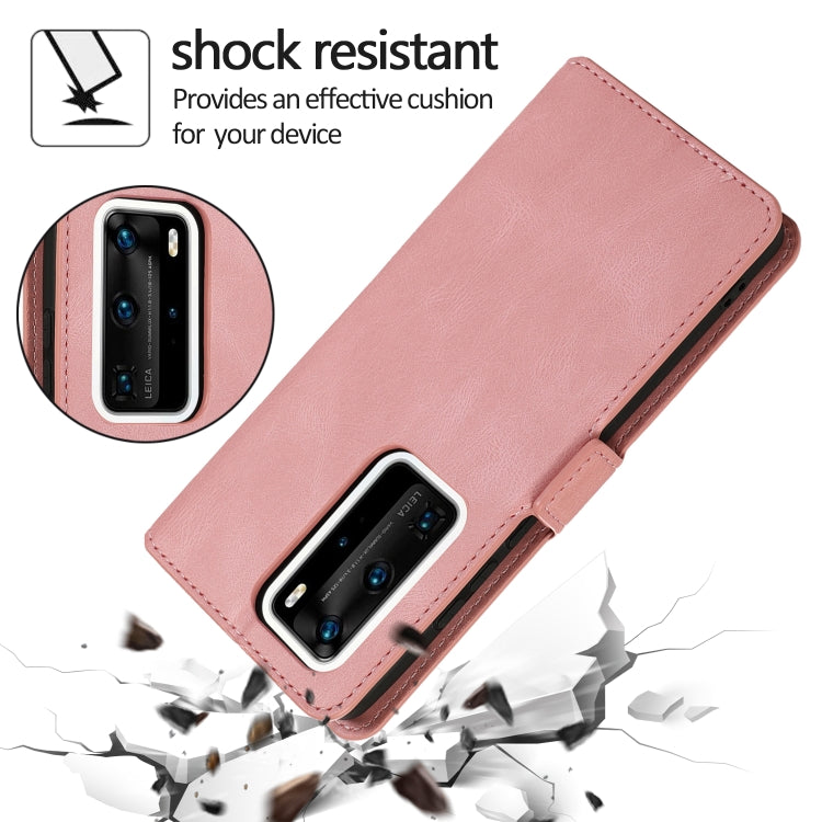 For Huawei P40 Pro+ Retro Magnetic Closing Clasp Horizontal Flip Leather Case with Holder & Card Slots & Photo Frame & Wallet