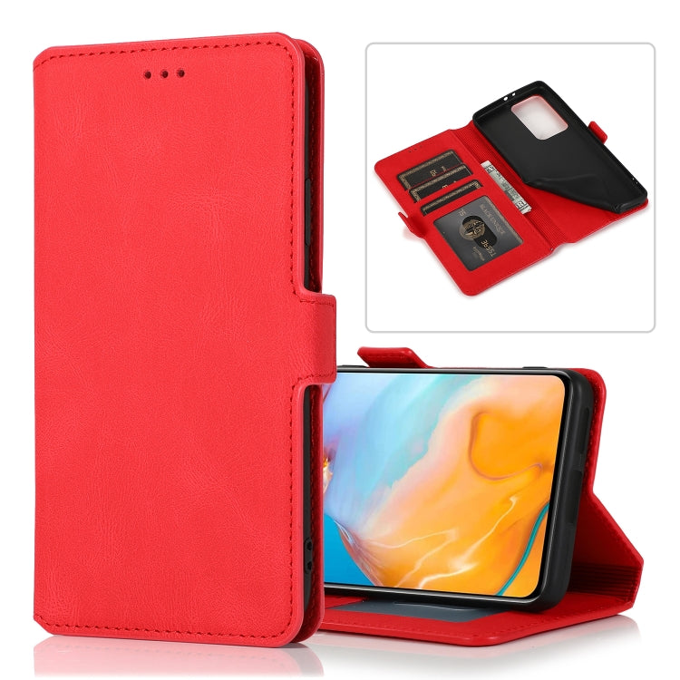 For Huawei P40 Pro+ Retro Magnetic Closing Clasp Horizontal Flip Leather Case with Holder & Card Slots & Photo Frame & Wallet