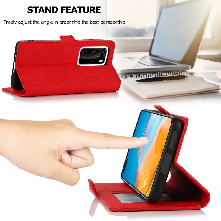 For Huawei P40 Pro+ Retro Magnetic Closing Clasp Horizontal Flip Leather Case with Holder & Card Slots & Photo Frame & Wallet