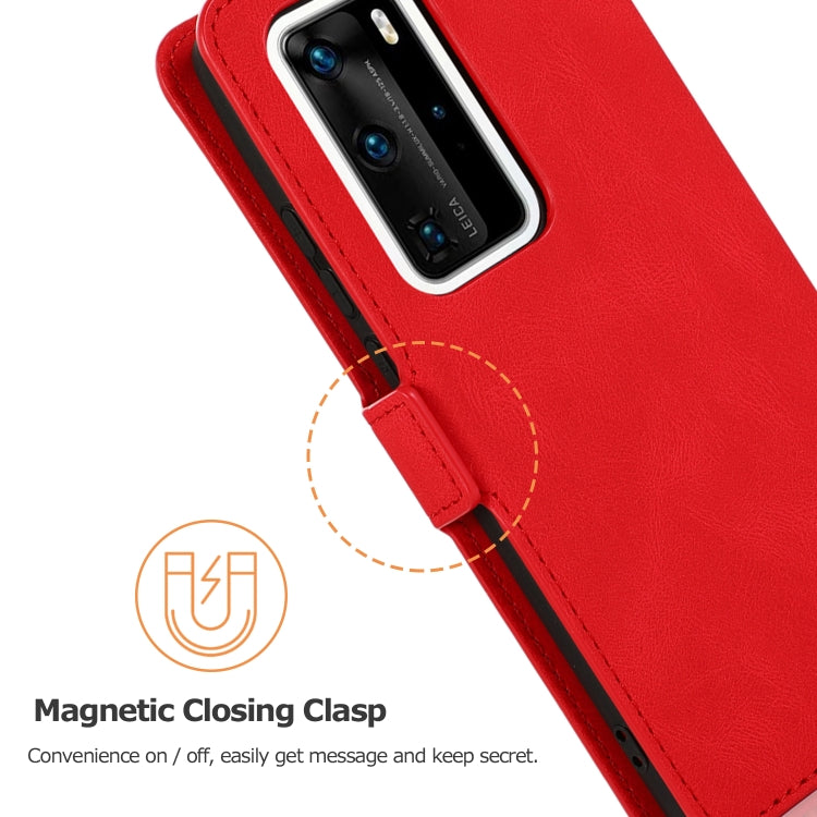 For Huawei P40 Pro+ Retro Magnetic Closing Clasp Horizontal Flip Leather Case with Holder & Card Slots & Photo Frame & Wallet