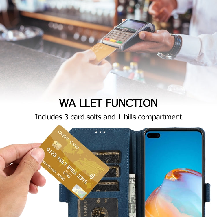 For Huawei P40 Pro+ Retro Magnetic Closing Clasp Horizontal Flip Leather Case with Holder & Card Slots & Photo Frame & Wallet