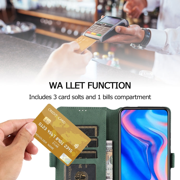 For Huawei Y9 Prime (2019) Retro Magnetic Closing Clasp Horizontal Flip Leather Case with Holder & Card Slots & Photo Frame & Wallet