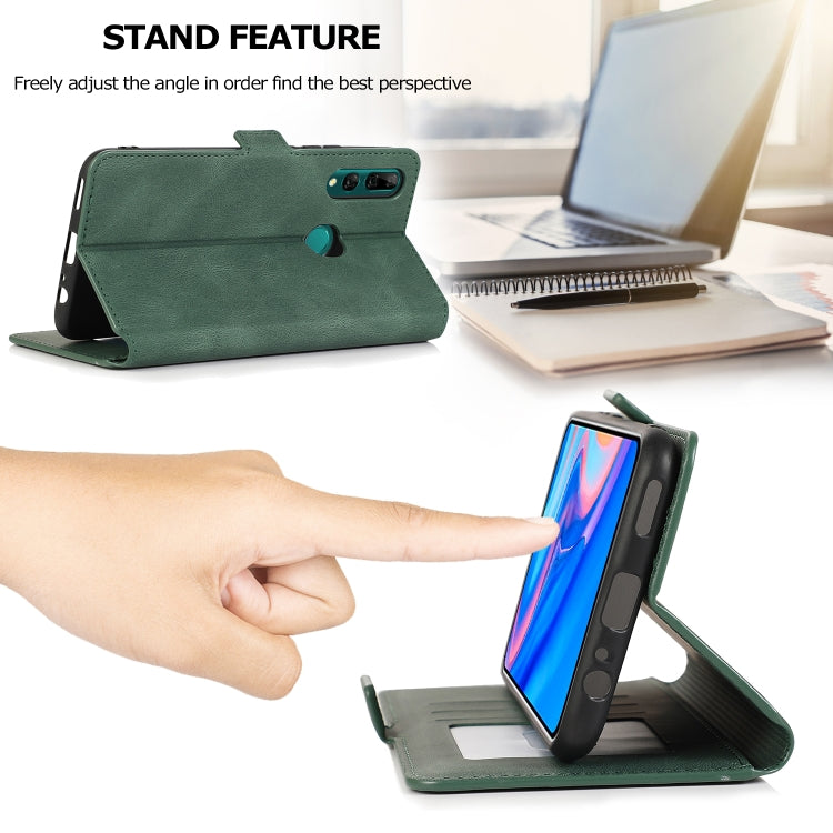 For Huawei Y9 Prime (2019) Retro Magnetic Closing Clasp Horizontal Flip Leather Case with Holder & Card Slots & Photo Frame & Wallet