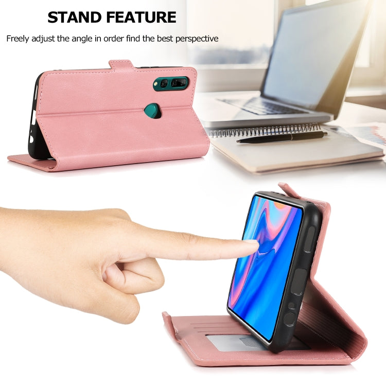 For Huawei Y9 Prime (2019) Retro Magnetic Closing Clasp Horizontal Flip Leather Case with Holder & Card Slots & Photo Frame & Wallet