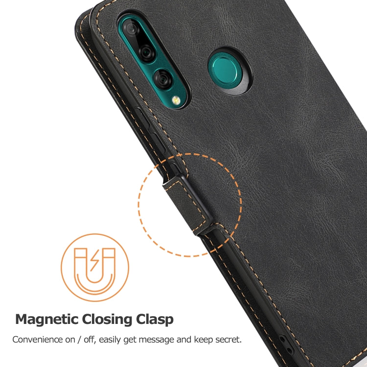 For Huawei Y9 Prime (2019) Retro Magnetic Closing Clasp Horizontal Flip Leather Case with Holder & Card Slots & Photo Frame & Wallet