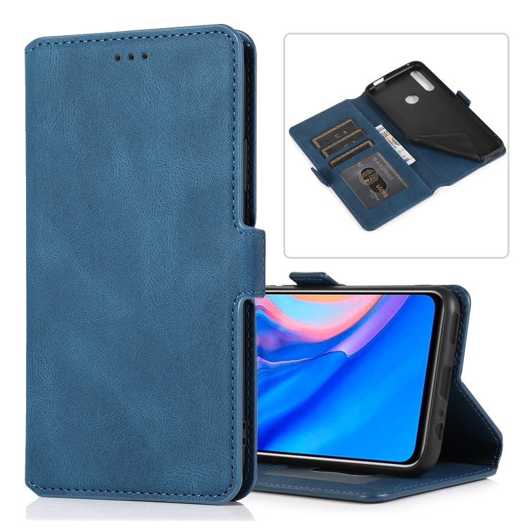 For Huawei Y9 Prime (2019) Retro Magnetic Closing Clasp Horizontal Flip Leather Case with Holder & Card Slots & Photo Frame & Wallet