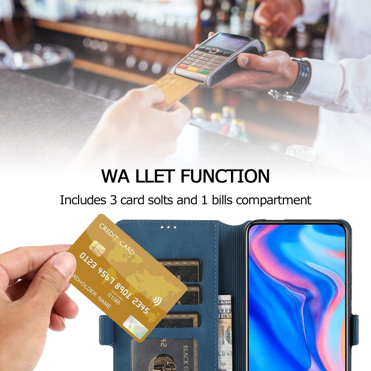 For Huawei Y9 Prime (2019) Retro Magnetic Closing Clasp Horizontal Flip Leather Case with Holder & Card Slots & Photo Frame & Wallet