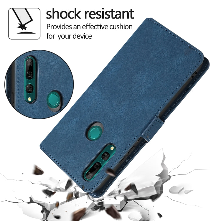 For Huawei Y9 Prime (2019) Retro Magnetic Closing Clasp Horizontal Flip Leather Case with Holder & Card Slots & Photo Frame & Wallet