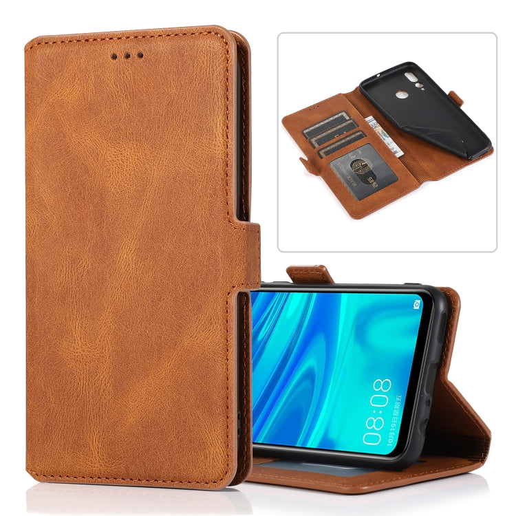 For Huawei Enjoy 9s Retro Magnetic Closing Clasp Horizontal Flip Leather Case with Holder & Card Slots & Photo Frame & Wallet