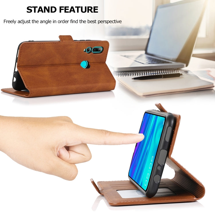 For Huawei Enjoy 9s Retro Magnetic Closing Clasp Horizontal Flip Leather Case with Holder & Card Slots & Photo Frame & Wallet