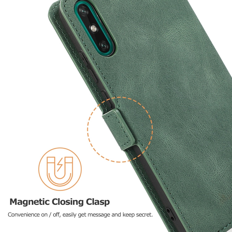 For Huawei Enjoy 10e Retro Magnetic Closing Clasp Horizontal Flip Leather Case with Holder & Card Slots & Photo Frame & Wallet