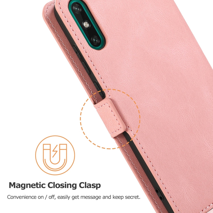 For Huawei Enjoy 10e Retro Magnetic Closing Clasp Horizontal Flip Leather Case with Holder & Card Slots & Photo Frame & Wallet