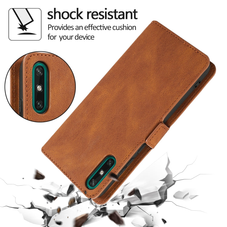 For Huawei Enjoy 10e Retro Magnetic Closing Clasp Horizontal Flip Leather Case with Holder & Card Slots & Photo Frame & Wallet