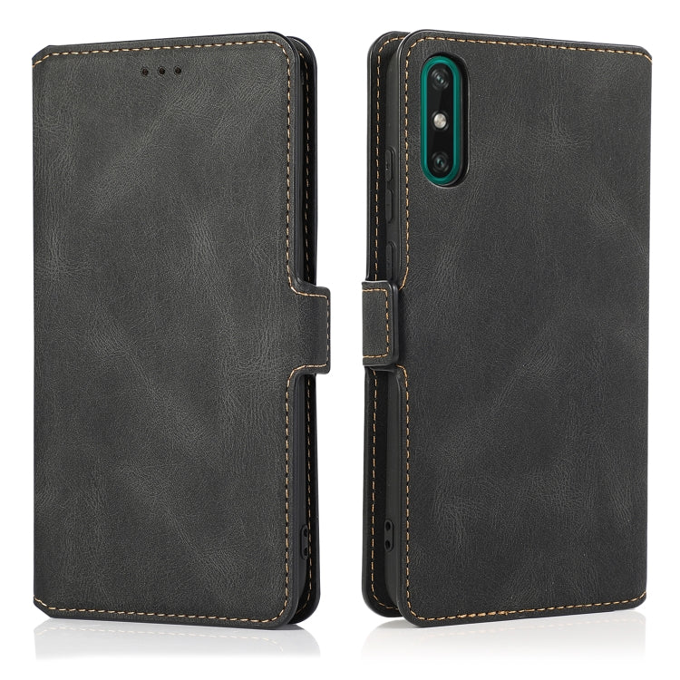 For Huawei Enjoy 10e Retro Magnetic Closing Clasp Horizontal Flip Leather Case with Holder & Card Slots & Photo Frame & Wallet
