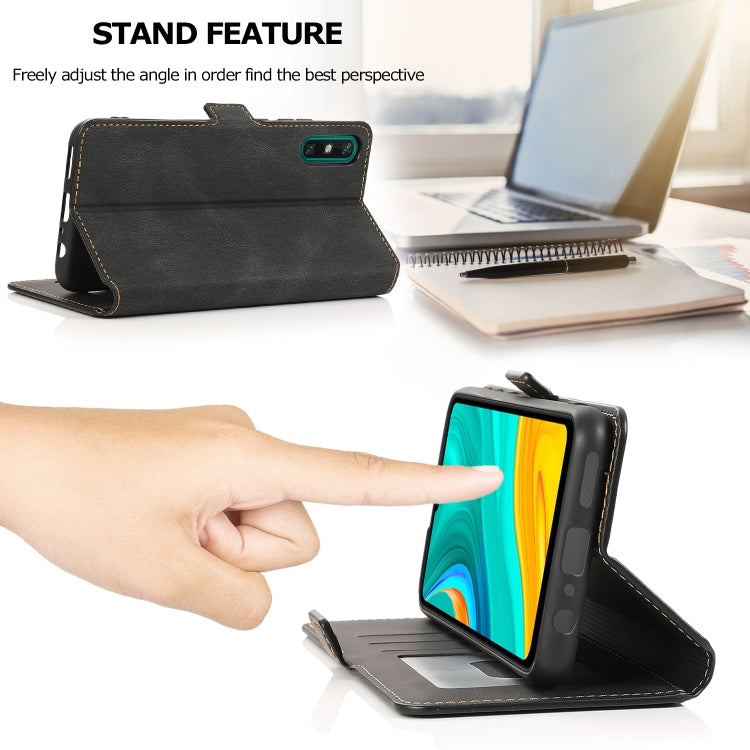 For Huawei Enjoy 10e Retro Magnetic Closing Clasp Horizontal Flip Leather Case with Holder & Card Slots & Photo Frame & Wallet