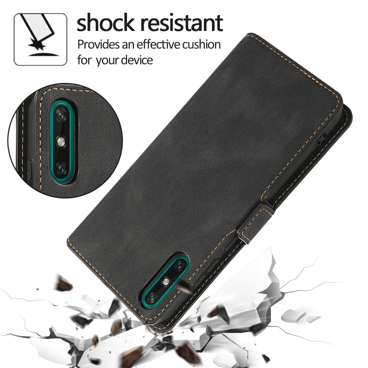 For Huawei Enjoy 10e Retro Magnetic Closing Clasp Horizontal Flip Leather Case with Holder & Card Slots & Photo Frame & Wallet