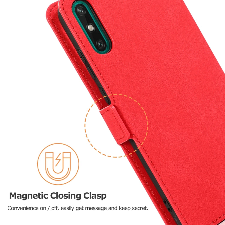 For Huawei Enjoy 10e Retro Magnetic Closing Clasp Horizontal Flip Leather Case with Holder & Card Slots & Photo Frame & Wallet