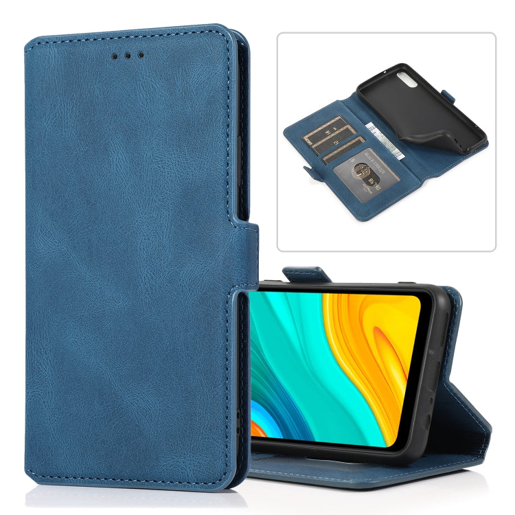 For Huawei Enjoy 10e Retro Magnetic Closing Clasp Horizontal Flip Leather Case with Holder & Card Slots & Photo Frame & Wallet
