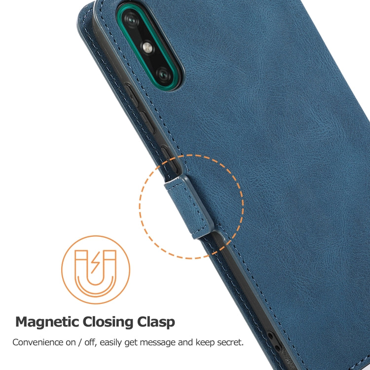 For Huawei Enjoy 10e Retro Magnetic Closing Clasp Horizontal Flip Leather Case with Holder & Card Slots & Photo Frame & Wallet