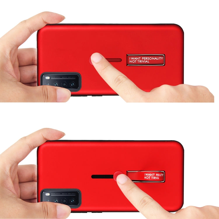 For Huawei Nova 7 Oil Feel Shockproof TPU + PC Protective Case with Holder