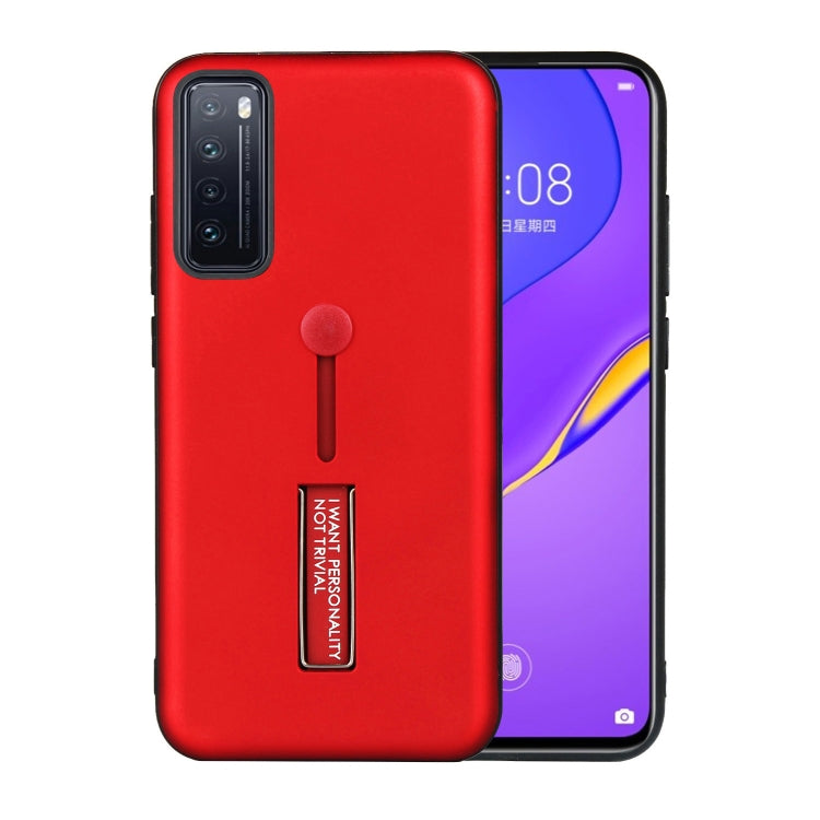 For Huawei Nova 7 Oil Feel Shockproof TPU + PC Protective Case with Holder