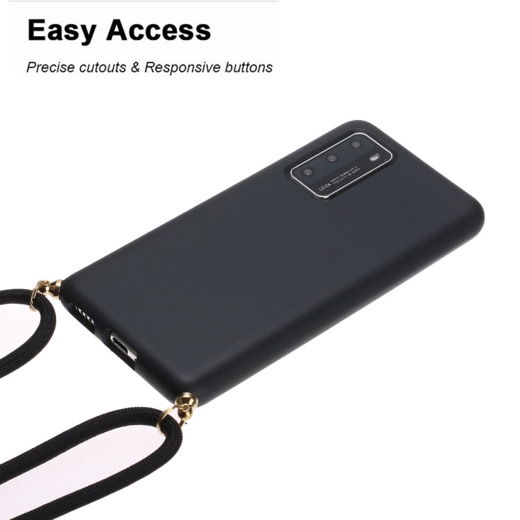 For Huawei P40 Wheat Straw Material + TPU Protective Case with Lanyard