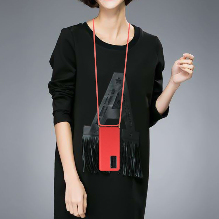 For Huawei P40 Pro Wheat Straw Material + TPU Protective Case with Lanyard