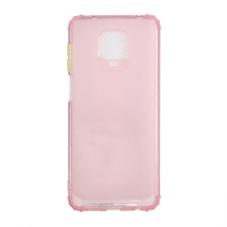 For Xiaomi Redmi Note 9 Pro Color Button Translucent Frosted TPU Four-corner Airbag Shockproof Case
