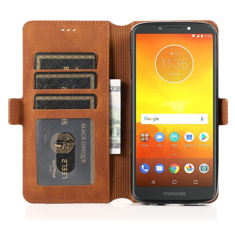 For Motorola Moto E5 Retro Magnetic Closing Clasp Horizontal Flip Leather Case with Holder & Card Slots & Photo Frame & Wallet