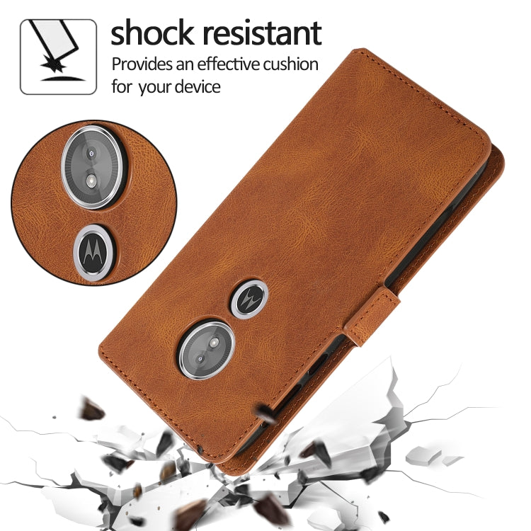 For Motorola Moto E5 Retro Magnetic Closing Clasp Horizontal Flip Leather Case with Holder & Card Slots & Photo Frame & Wallet