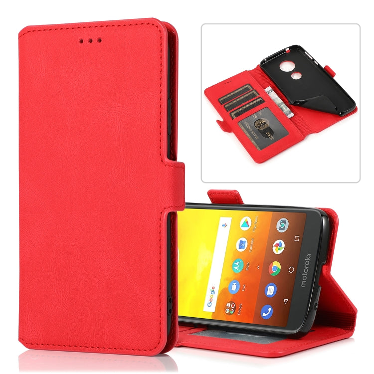 For Motorola Moto E5 Retro Magnetic Closing Clasp Horizontal Flip Leather Case with Holder & Card Slots & Photo Frame & Wallet