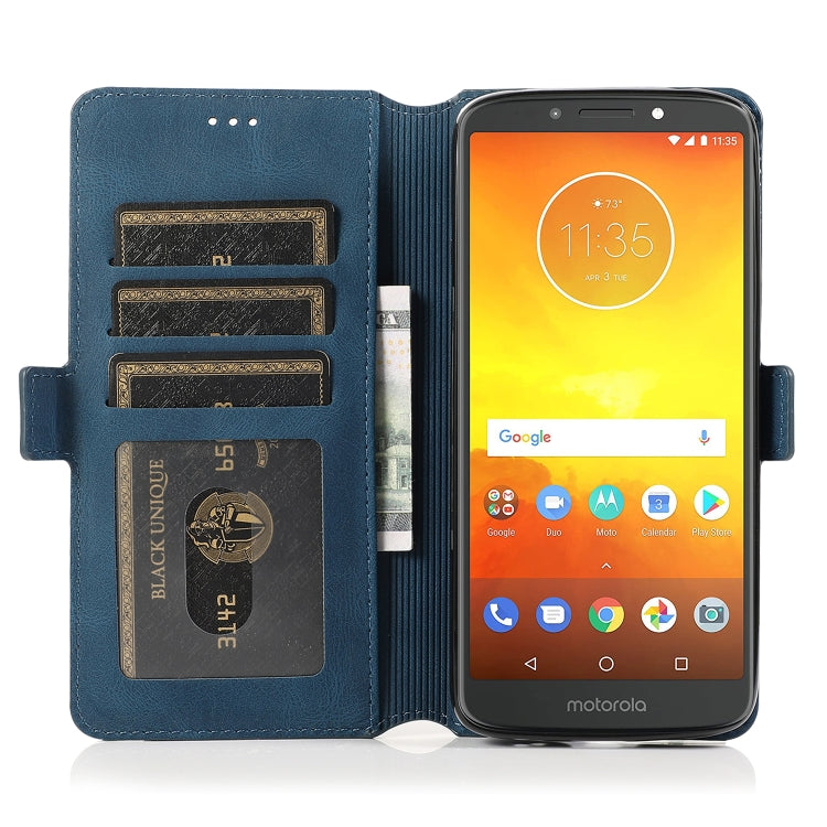 For Motorola Moto E5 Retro Magnetic Closing Clasp Horizontal Flip Leather Case with Holder & Card Slots & Photo Frame & Wallet