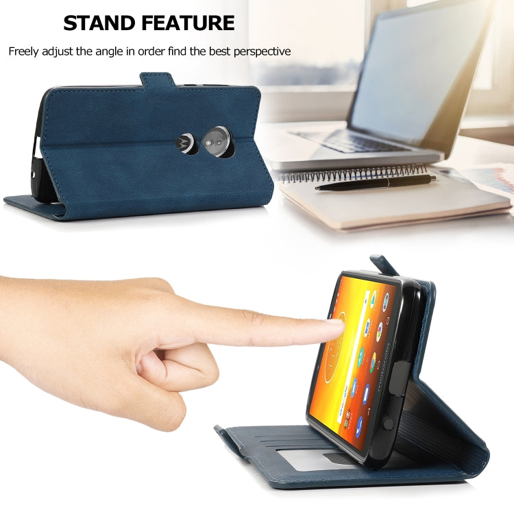 For Motorola Moto E5 Retro Magnetic Closing Clasp Horizontal Flip Leather Case with Holder & Card Slots & Photo Frame & Wallet