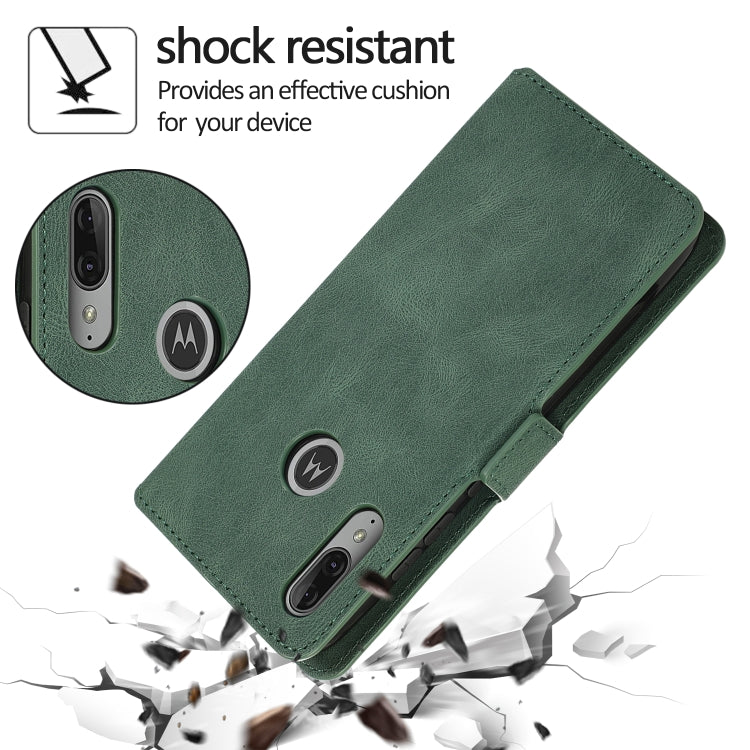 For Motorola Moto E6 Plus Retro Magnetic Closing Clasp Horizontal Flip Leather Case with Holder & Card Slots & Photo Frame & Wallet