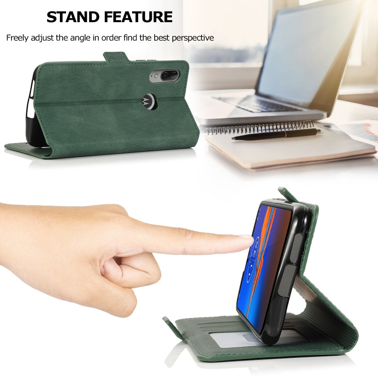 For Motorola Moto E6 Plus Retro Magnetic Closing Clasp Horizontal Flip Leather Case with Holder & Card Slots & Photo Frame & Wallet