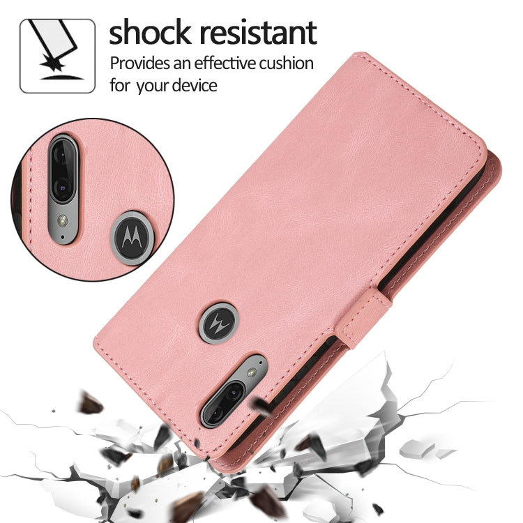 For Motorola Moto E6 Plus Retro Magnetic Closing Clasp Horizontal Flip Leather Case with Holder & Card Slots & Photo Frame & Wallet