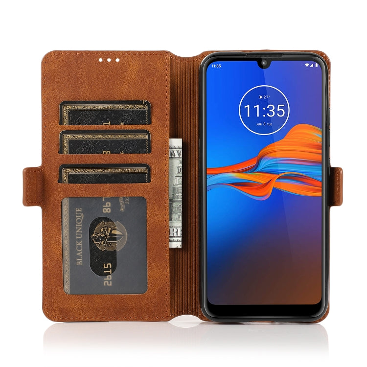 For Motorola Moto E6 Plus Retro Magnetic Closing Clasp Horizontal Flip Leather Case with Holder & Card Slots & Photo Frame & Wallet