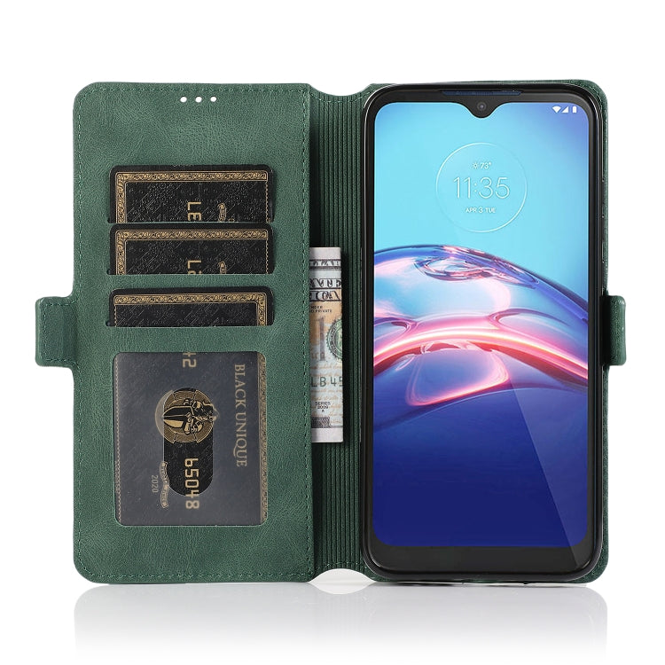 For Motorola Moto E7 Retro Magnetic Closing Clasp Horizontal Flip Leather Case with Holder & Card Slots & Photo Frame & Wallet