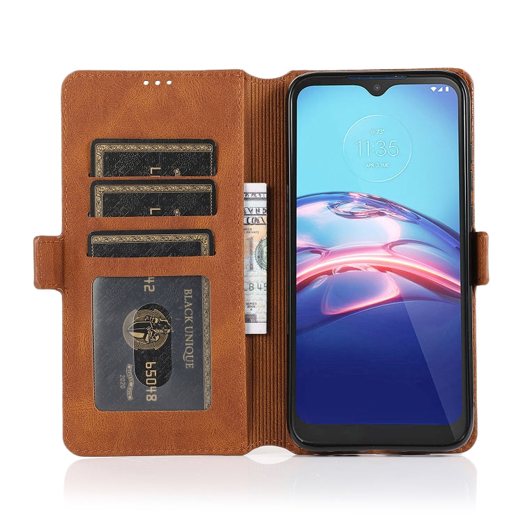 For Motorola Moto E7 Retro Magnetic Closing Clasp Horizontal Flip Leather Case with Holder & Card Slots & Photo Frame & Wallet