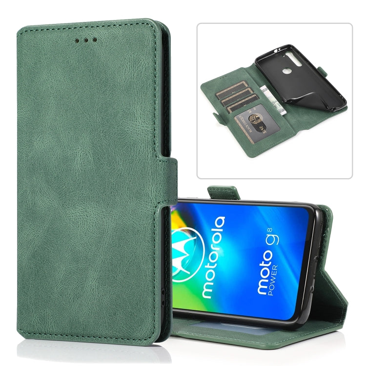 For Motorola Moto G8 Power Retro Magnetic Closing Clasp Horizontal Flip Leather Case with Holder & Card Slots & Photo Frame & Wallet